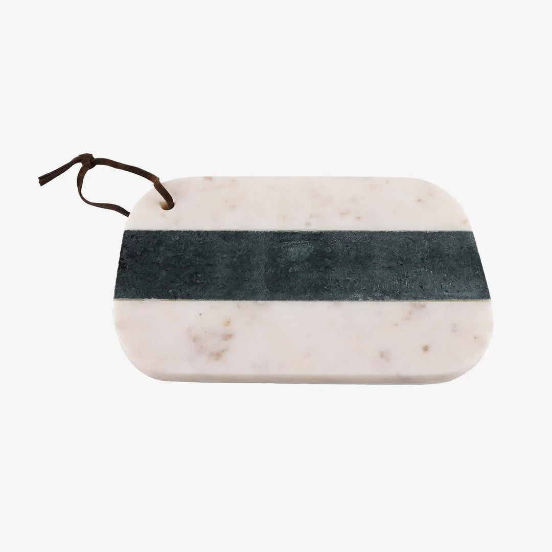 Handcrafted Green &amp; White Marble Cutting Board