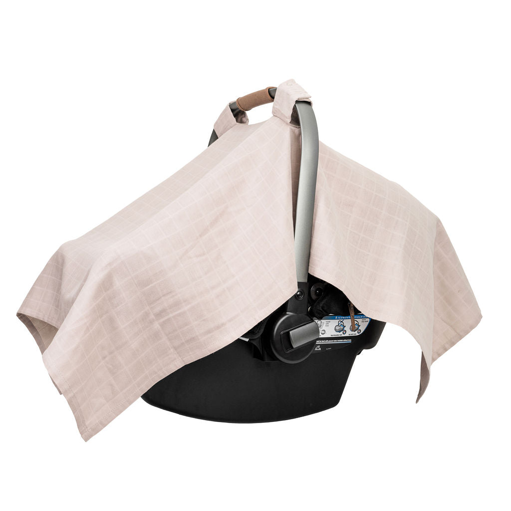 Organic Muslin Baby Car Seat Canopy, 44" x 30"