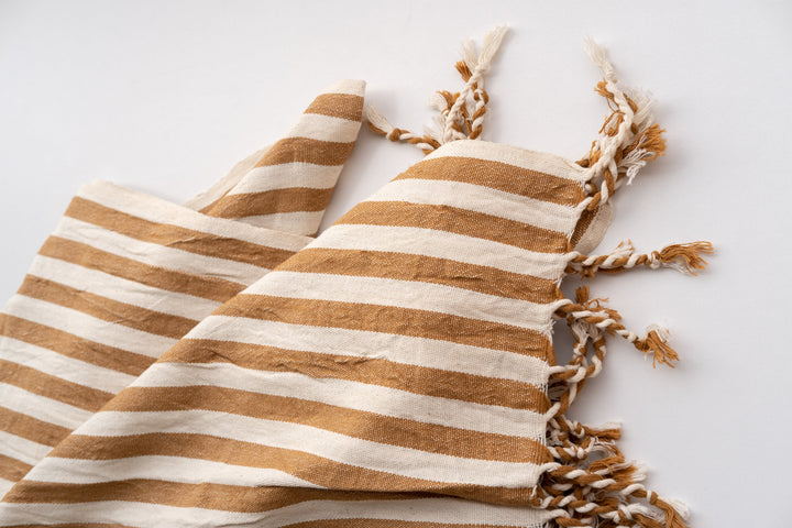 Handcrafted Turkish Cotton Beach Towel, Biscotto