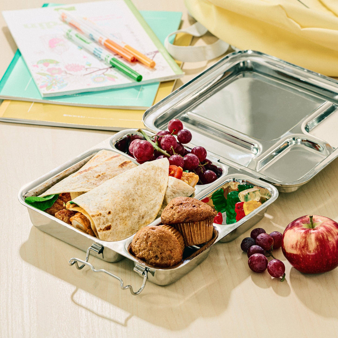 Food-Grade Stainless Steel Bento Box, 4-Section