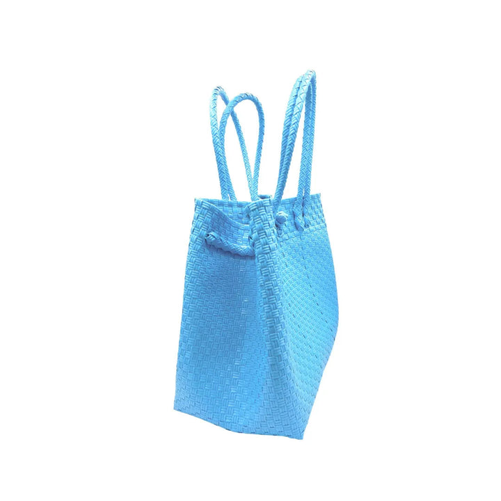 Handwoven Recycled Plastic Maxi Tote, 13.5" x 14"
