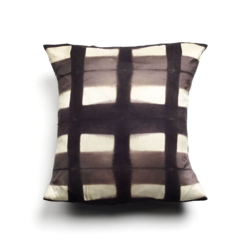 Handcrafted Shibori 60gsm Silk Throw Pillow, 20"