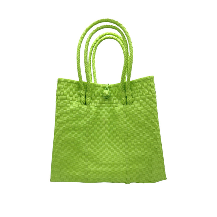 Handwoven Recycled Plastic Maxi Tote, 13.5" x 14"