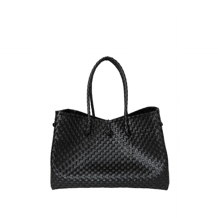 Handwoven Recycled Plastic Tote Bag, 15"
