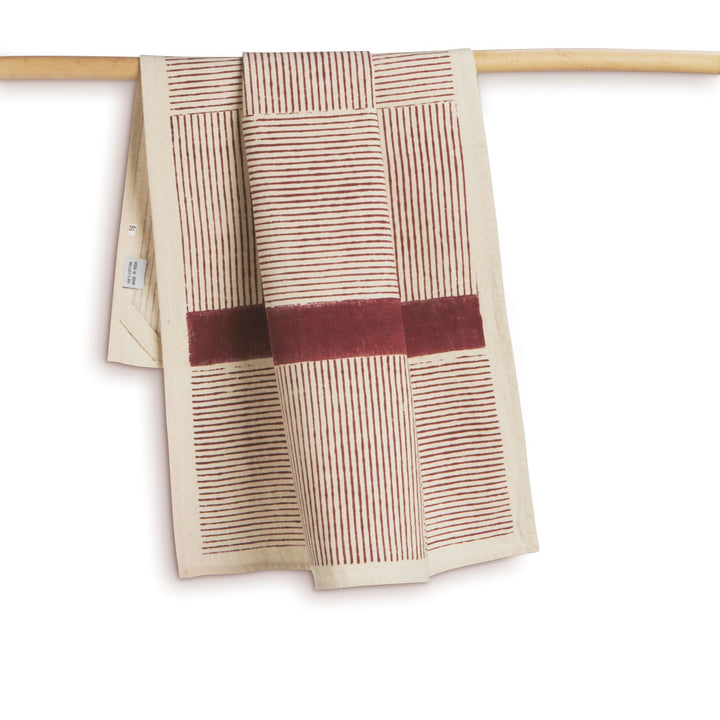 Fair Trade Hand Block Printed Kora Cotton Towels, 2 Ct.