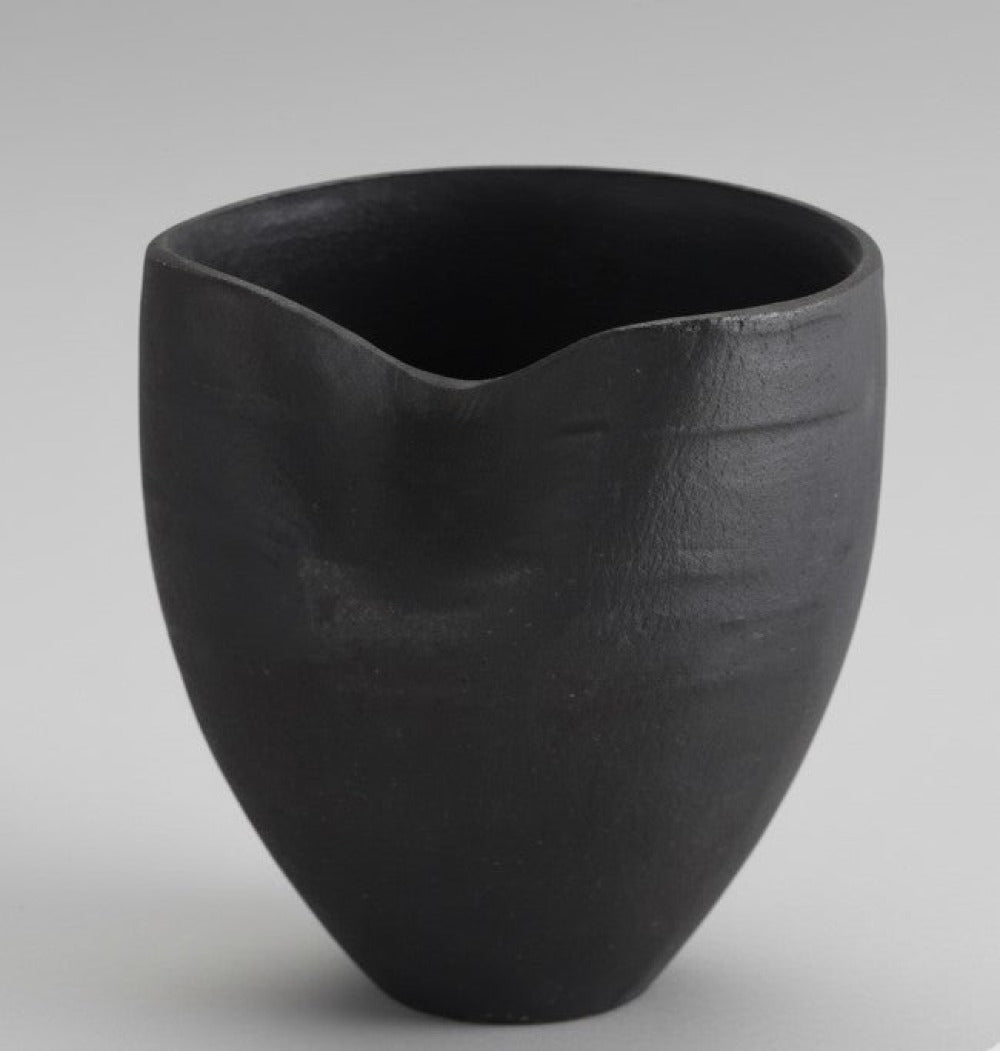 Matte Black Aluminum Decor Vase, 4"