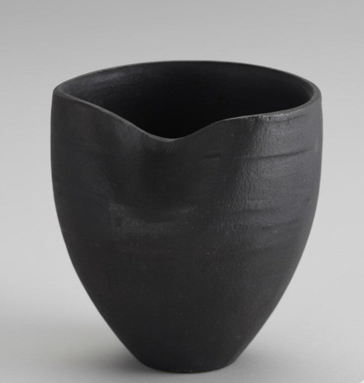 Matte Black Aluminum Decor Vase, 4"
