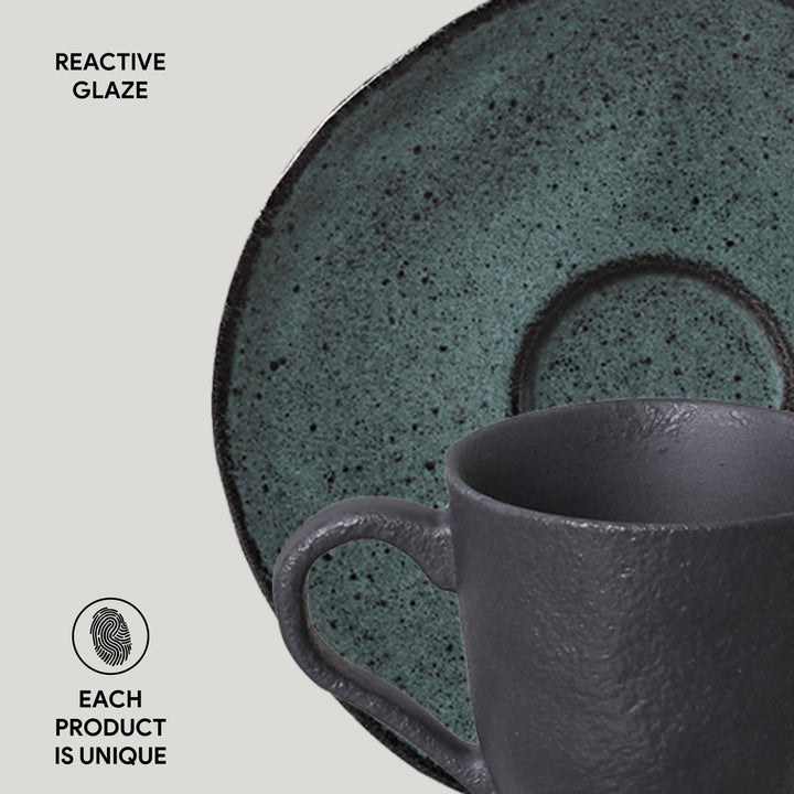 Non-Toxic Ceramic Cup &amp; Saucer Dinnerware Set, 6 Ct.