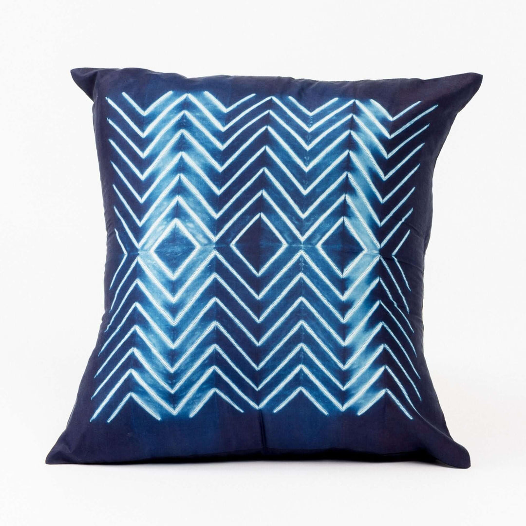 Handcrafted Shibori 60GSM Silk Throw Pillow, 20"