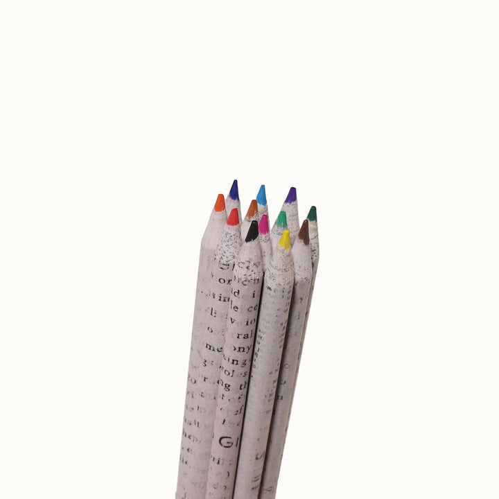 Upcycled Newspaper Colored Pencils, 12 Ct.