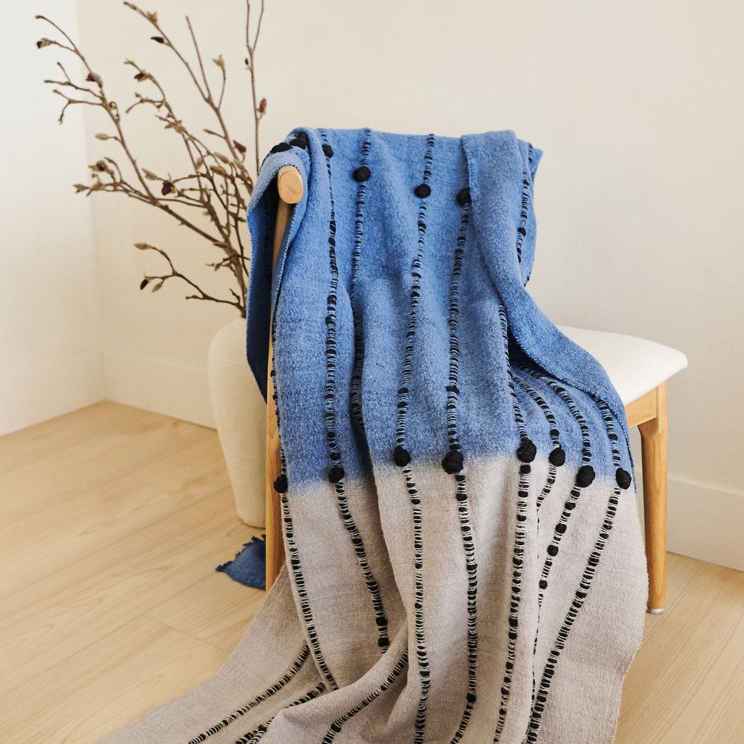 Handcrafted Merino Throw Blanket, 43" x 83"