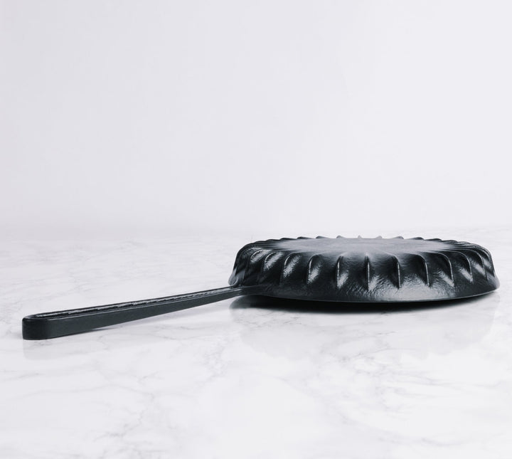 Recycled Cast Iron Enameled Frying Pan, 10"