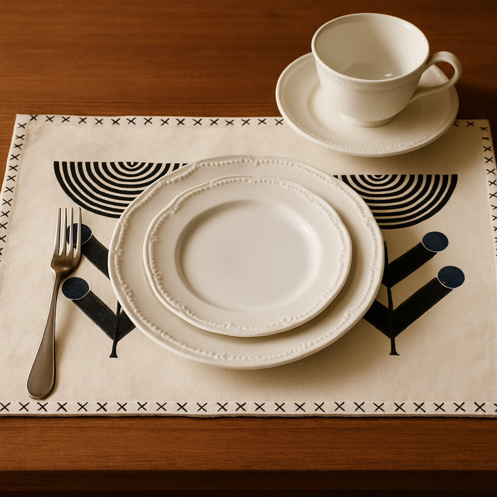 Handcrafted Block-Print Cotton Table Linens, 4 Ct.