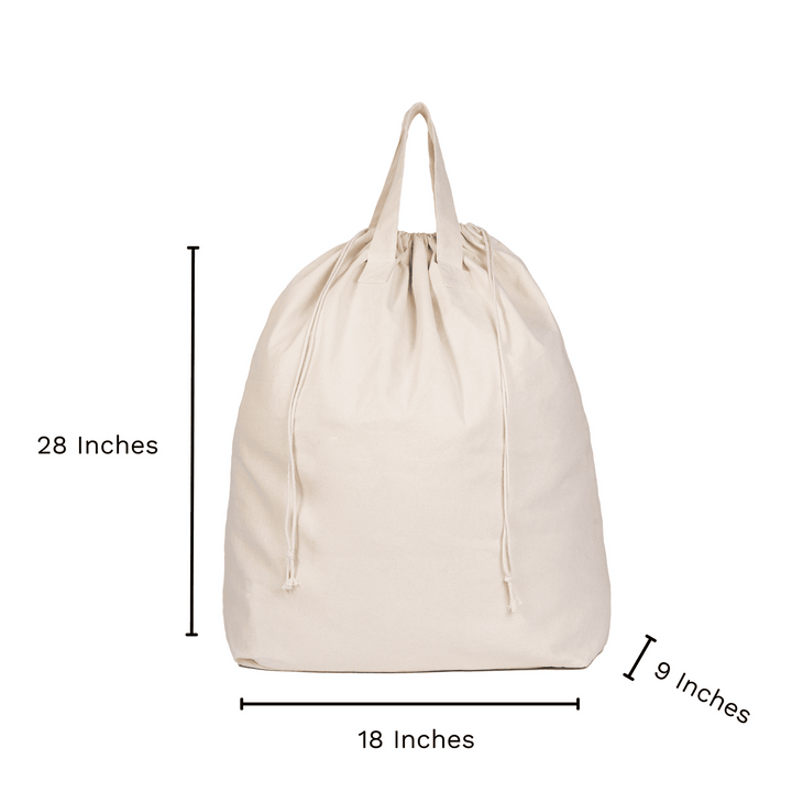 Organic Cotton XL Canvas Laundry Bag, 28" x 18"