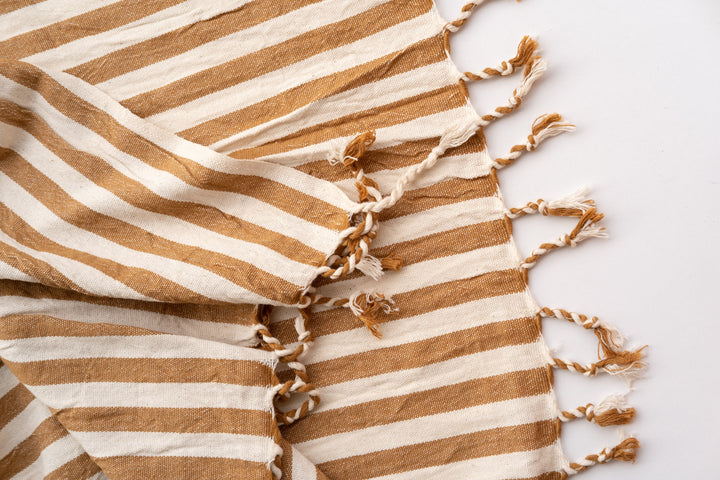 Handcrafted Turkish Cotton Beach Towel, Biscotto