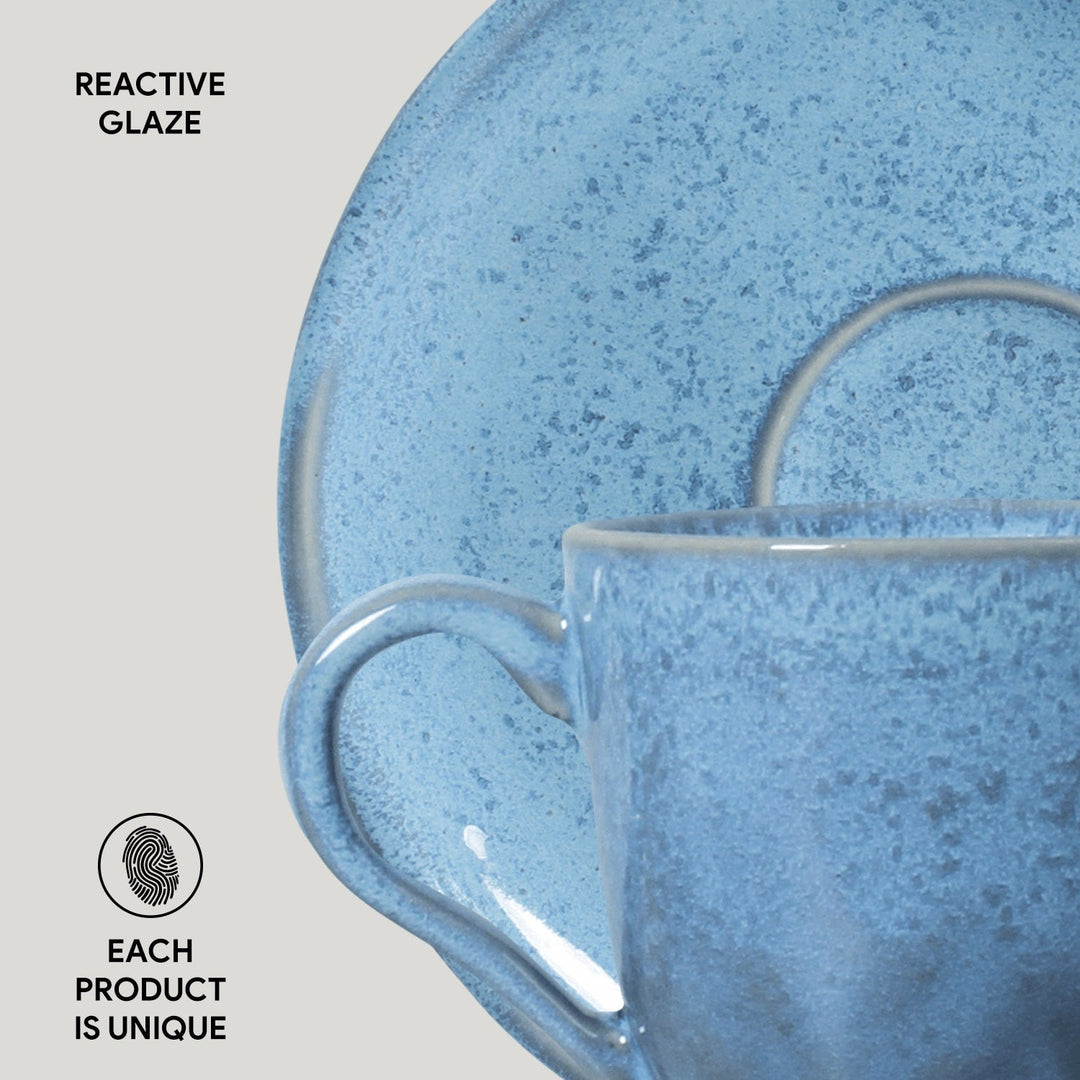 Non-Toxic Ceramic Cup &amp; Saucer Dinnerware Set, 6 Ct.