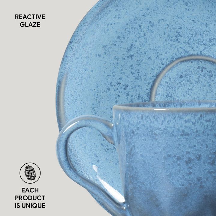 Non-Toxic Ceramic Cup &amp; Saucer Dinnerware Set, 6 Ct.