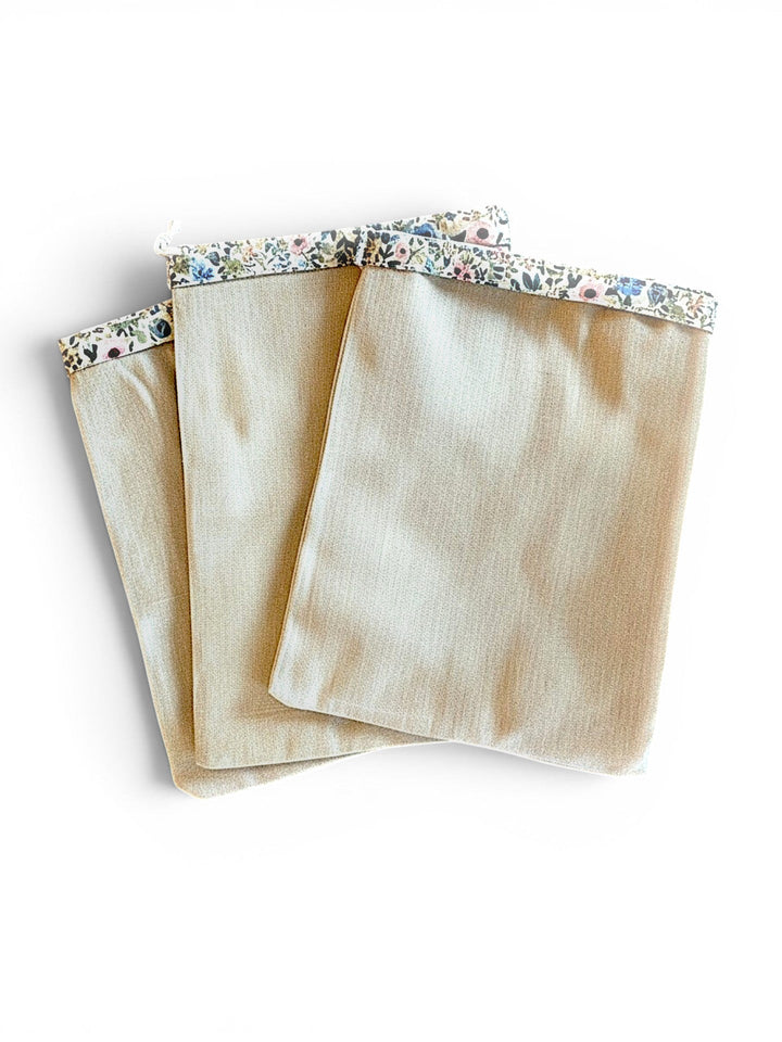 Beeswax Linen Bread Food Storage Bag, 12" x 16"
