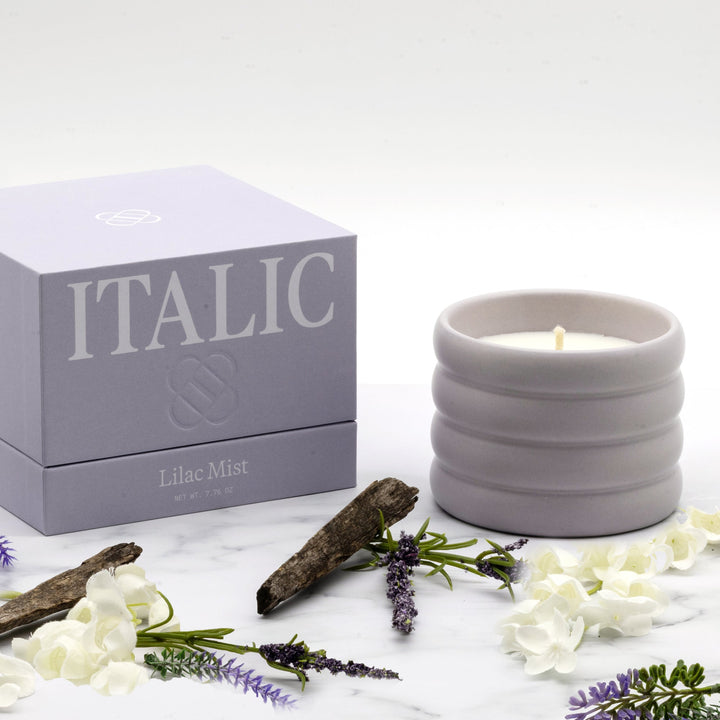 Handcrafted Soy Wax Ceramic Candle &amp; Wick Trimmer Set