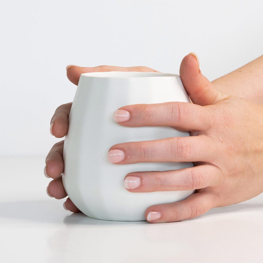 Handcrafted Lead-Free Porcelain Stemless Wine Cup