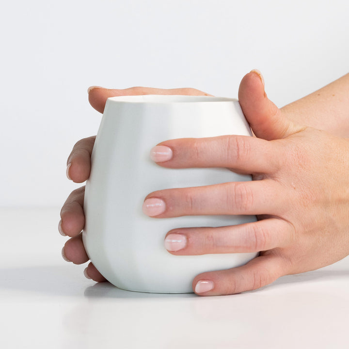 Handcrafted Lead-Free Porcelain Stemless Wine Cup