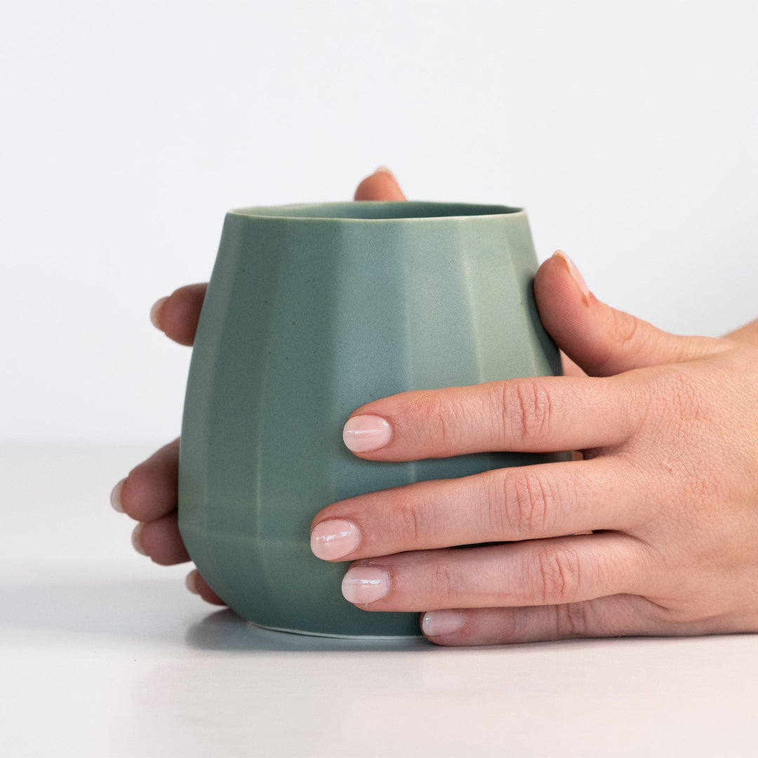 Handcrafted Lead-Free Porcelain Stemless Wine Cup