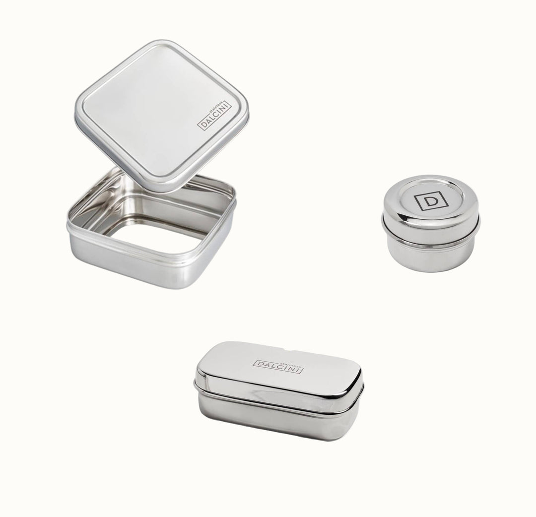 BPA-Free Stainless Steel Food Storage Set, 3 Ct.