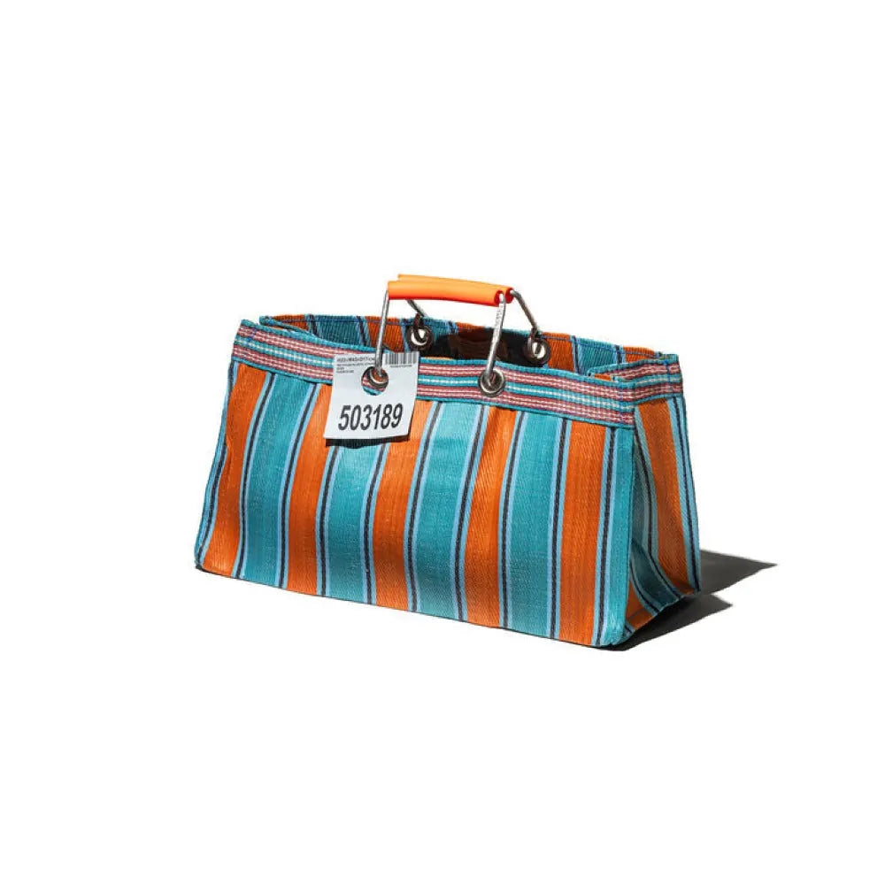Hand-Woven Wide Plastic Tote Bag