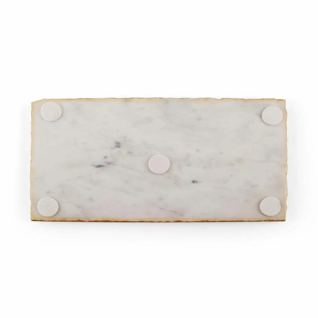 Handcrafted Marble &amp; Gold Foil Serving Board
