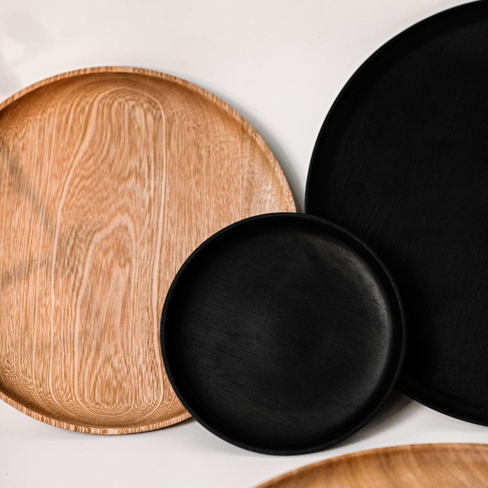 Handcrafted Rosa Morada Wood Serving Platter, 12"