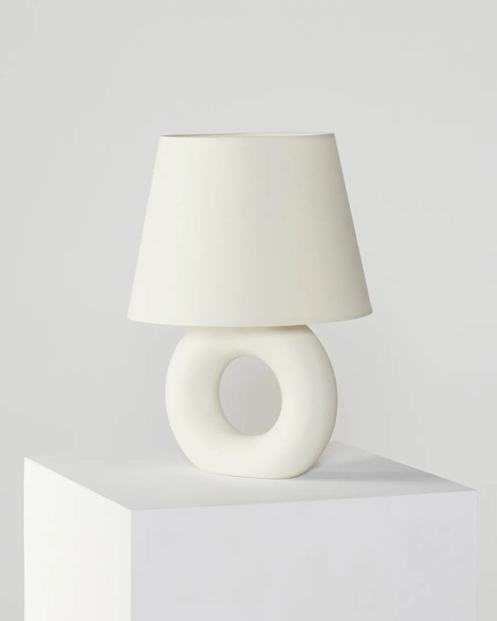 Chloe Donut Base Ceramic Table Lamp