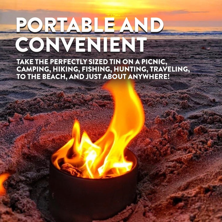 Non-Toxic Soy Wax Portable Bonfire Tin, 4" x 2"