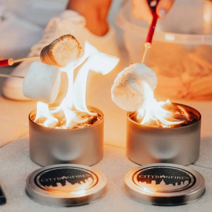 Non-Toxic Soy Wax Portable Bonfire Tin, 4" x 2"