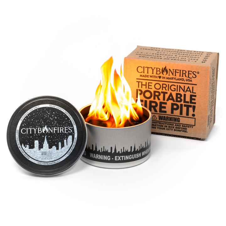 Non-Toxic Soy Wax Portable Bonfire Tin, 4" x 2"