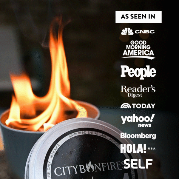 Non-Toxic Soy Wax Portable Bonfire Tin, 4" x 2"