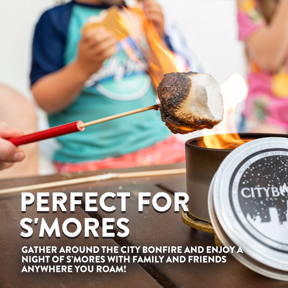 Non-Toxic Soy Wax Portable Bonfire Tin, 4" x 2"