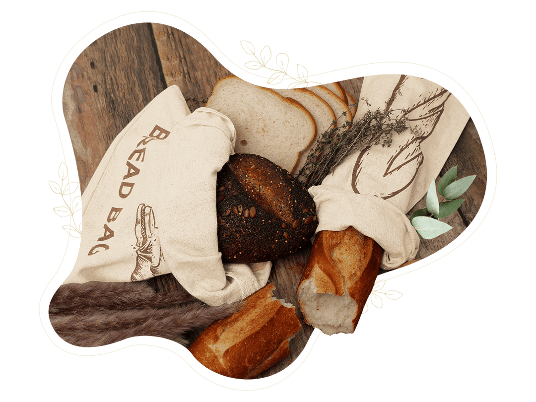 Organic Flax Linen Bread Bags, 4 Ct.