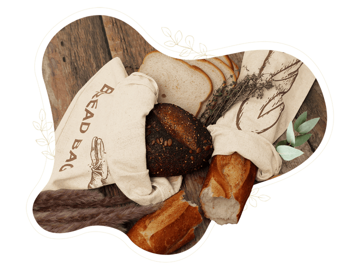 Organic Flax Linen Bread Bags, 4 Ct.