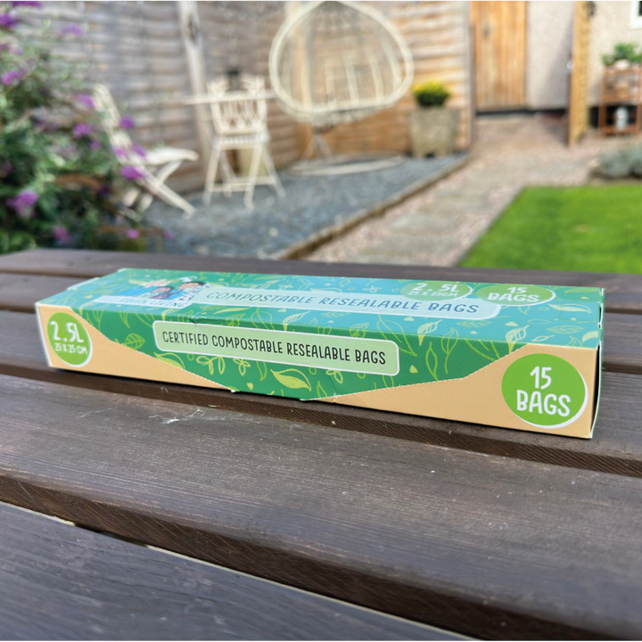 Compostable Resealable Food Storage Bags, 25 Ct.