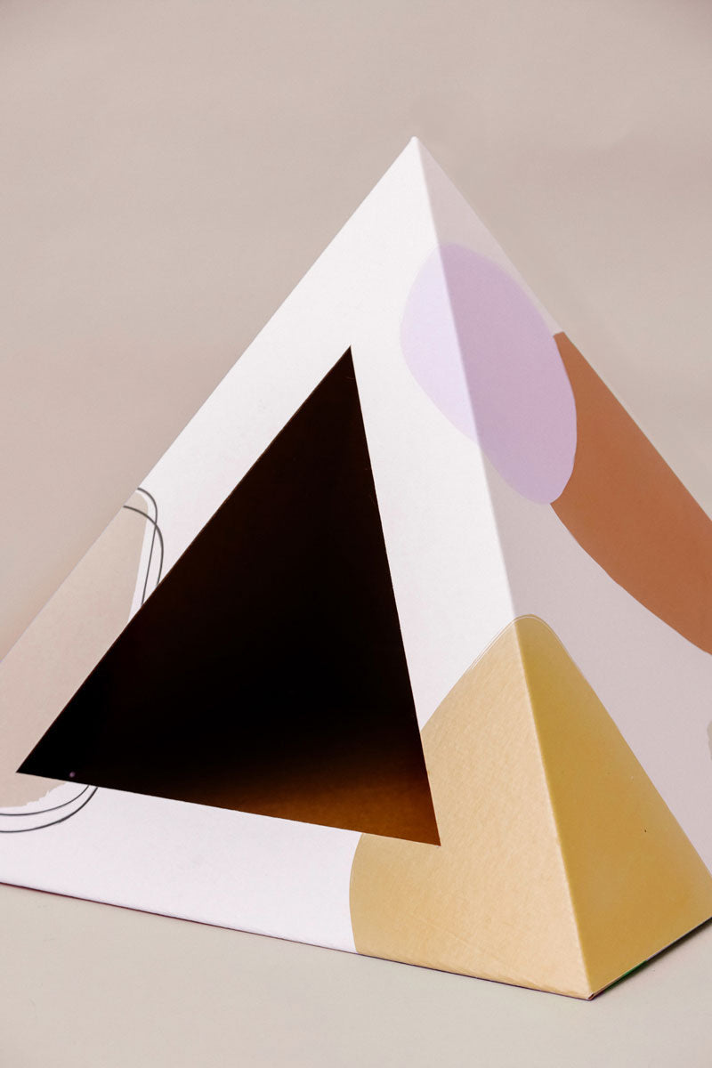 Biodegradable Recycled Cardboard Cat Pyramid Cave