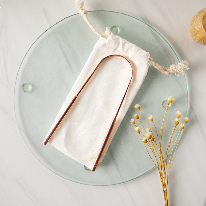 Pure Copper Ayurvedic Tongue Scraper, Oral Care