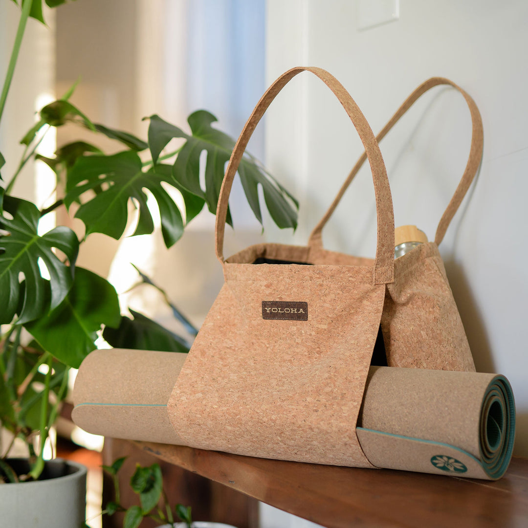 Cork Yoga Tote Bag