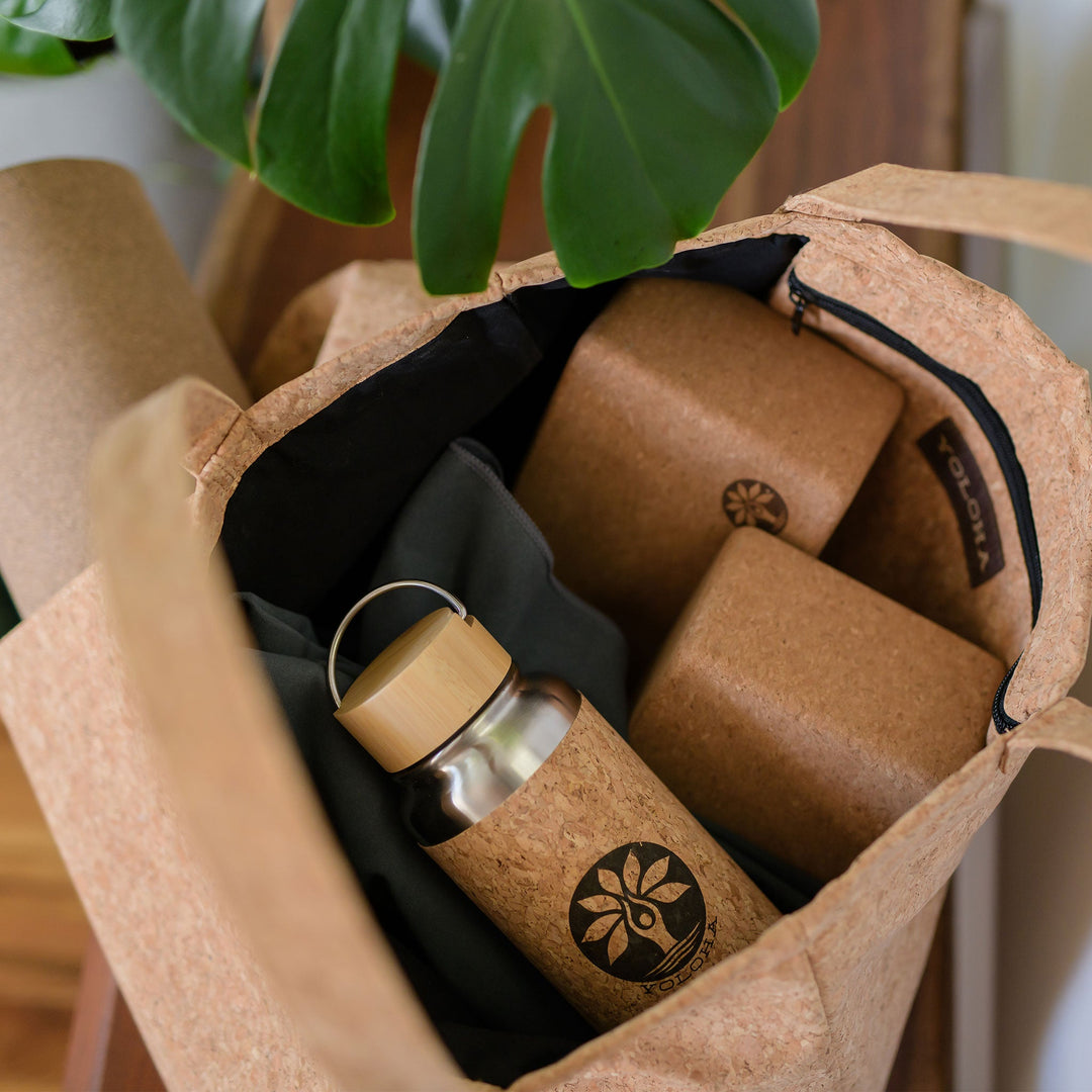 Cork Yoga Tote Bag