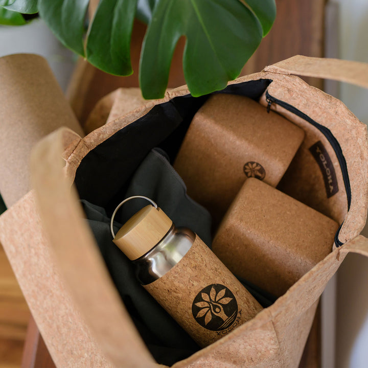 Cork Yoga Tote Bag