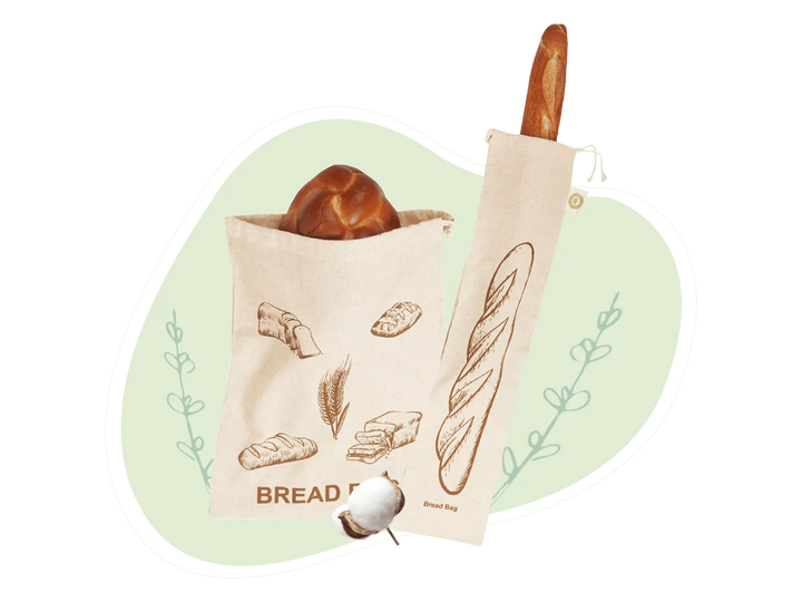 Flax Linen Bread Bag Set
