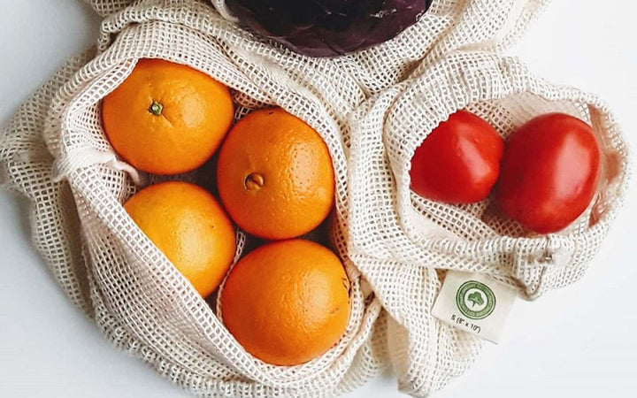 Organic Cotton Mesh Produce Food Storage Bags
