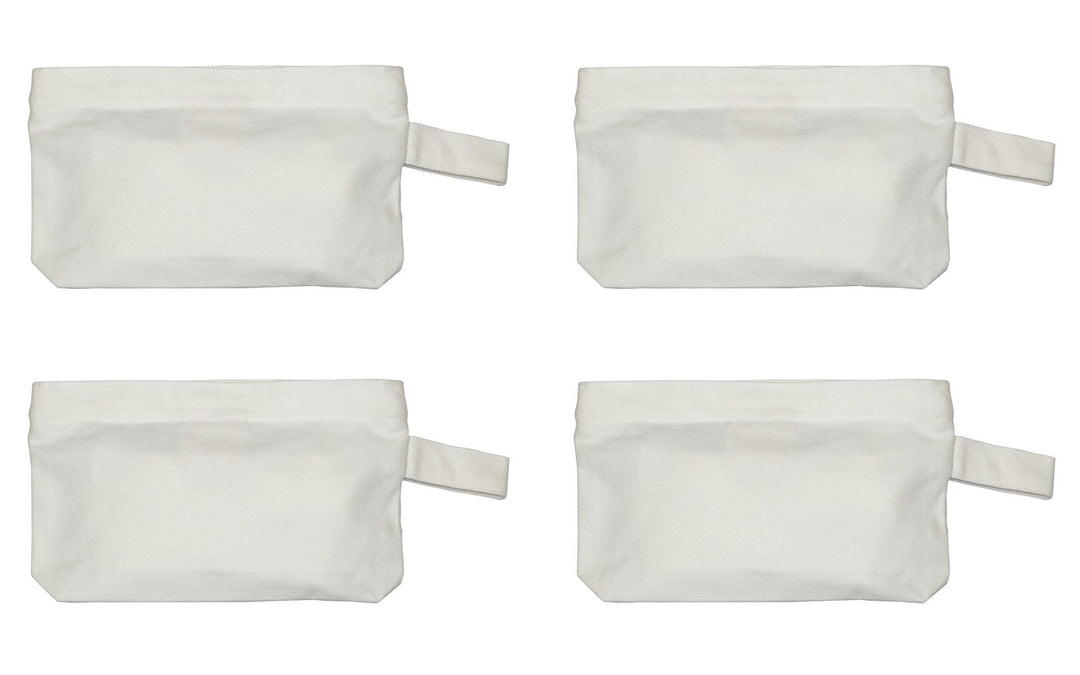 Organic Cotton Canvas Zipper Pouches, 9" x 6", 4 Ct.