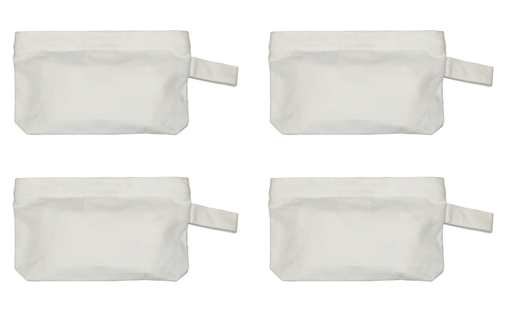 Organic Cotton Canvas Zipper Pouches, 9" x 6", 4 Ct.