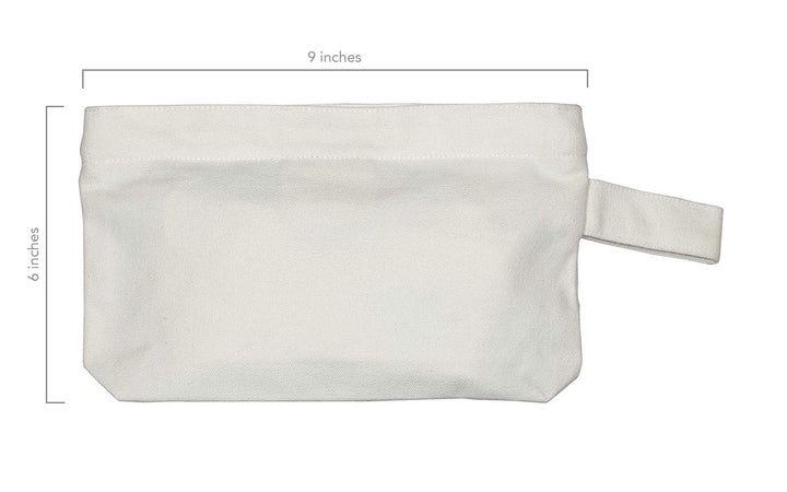 Organic Cotton Canvas Zipper Pouches, 9" x 6", 4 Ct.