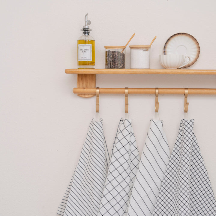 Organic Cotton Stripe &amp; Check Kitchen Towels, 6 Ct.
